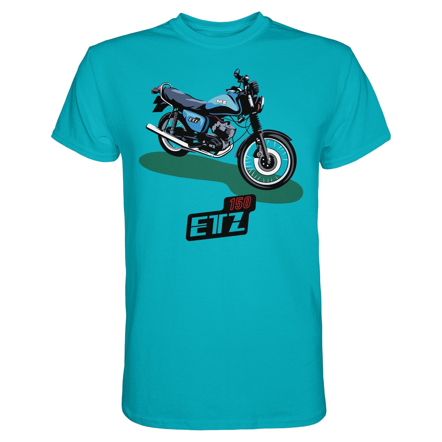 DDR Ostalgie Shirt Unisex • MZ ETZ 150 BLAU (ORIGINAL DDR-PLAKAT)