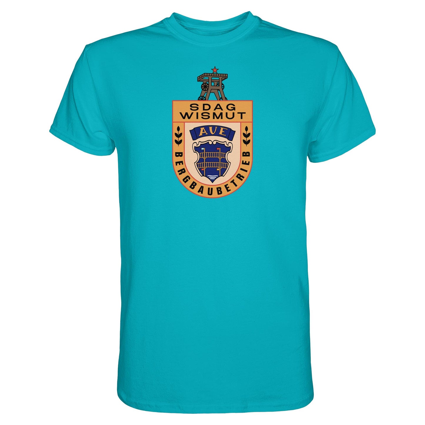 DDR Ostalgie Shirt Unisex • SDAG WISMUT AUE - ABZEICHEN