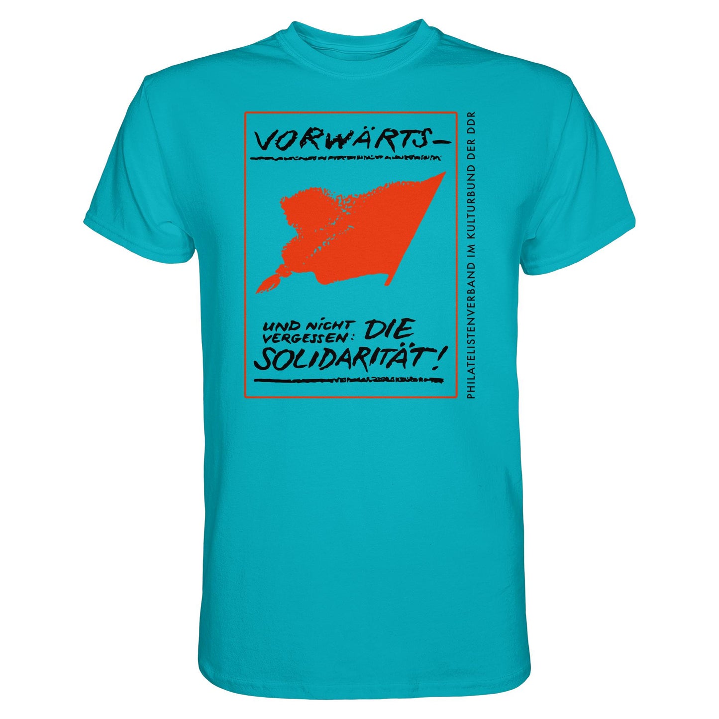 DDR Ostalgie Shirt Unisex • VORWÄRTS - UND NICHT VERGESSEN, DIE SOLIDARITÄT, KULTURBUND DER DDR
