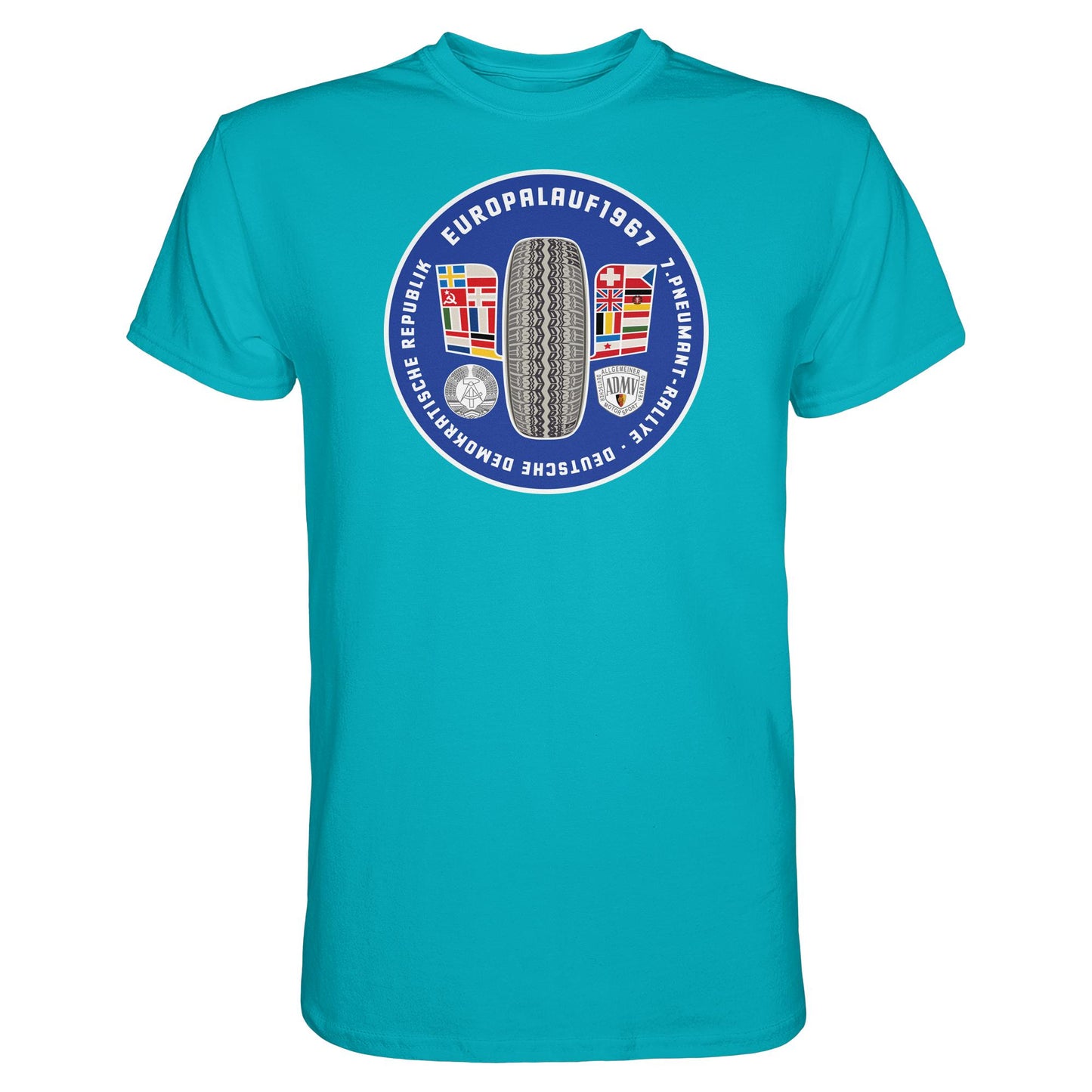 DDR Ostalgie Shirt Unisex • PNEUMANT RALLYE, EUROPALAUF 1967