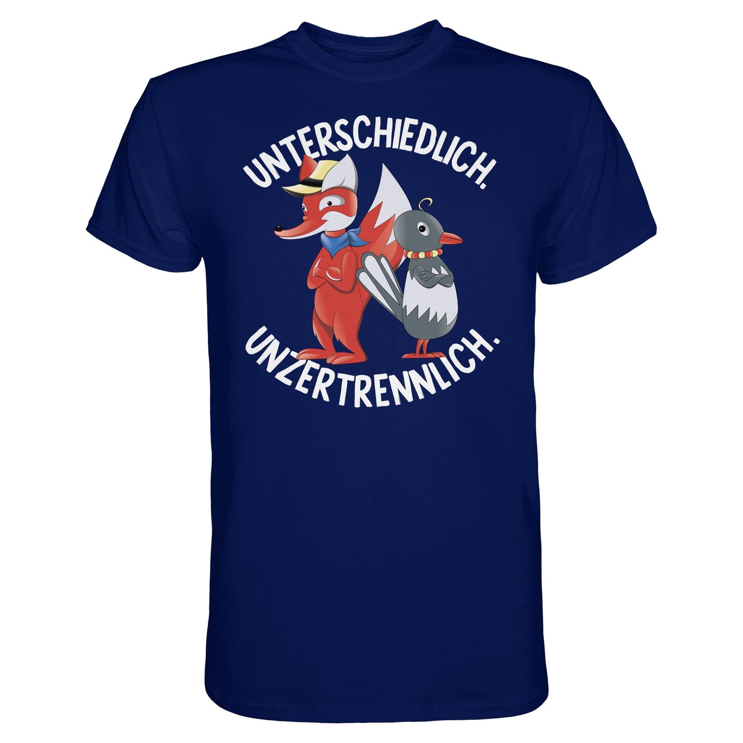 DDR Ostalgie Shirt Unisex • UNSER SANDMÄNNCHEN - HERR FUCHS & FRAU ELSTER, UNZERTRENNLICH