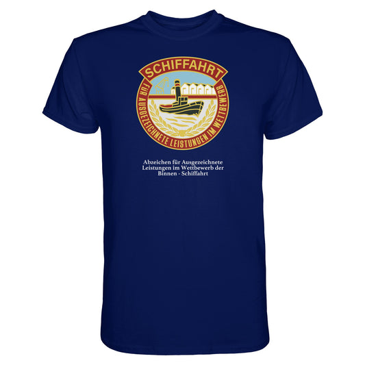 DDR Ostalgie Shirt Unisex • BINNEN-SCHIFFAHRT - ABZEICHEN FÜR AUSGEZEICHNETE LEISTUNGEN