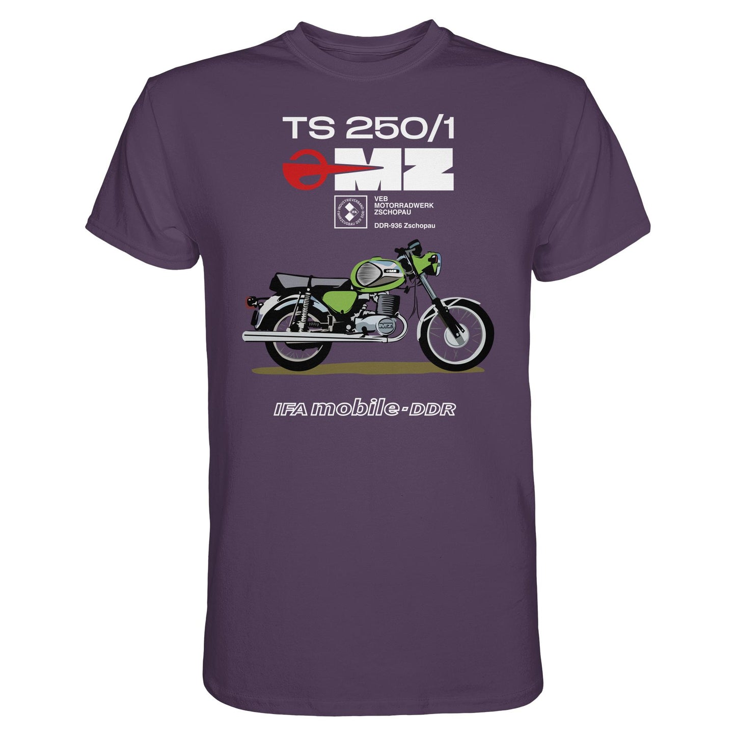 DDR Ostalgie Shirt Unisex • MZ TS 250 GRÜN (ORIGINAL DDR-PLAKAT)