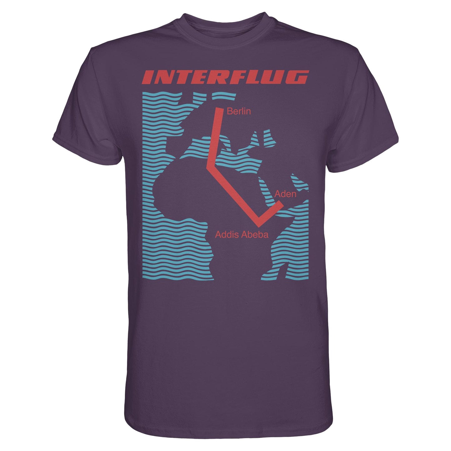 DDR Ostalgie Shirt Unisex • INTERFLUG BERLIN - ADDIS ABEBA (ORIGINAL SONDERSTEMPEL)