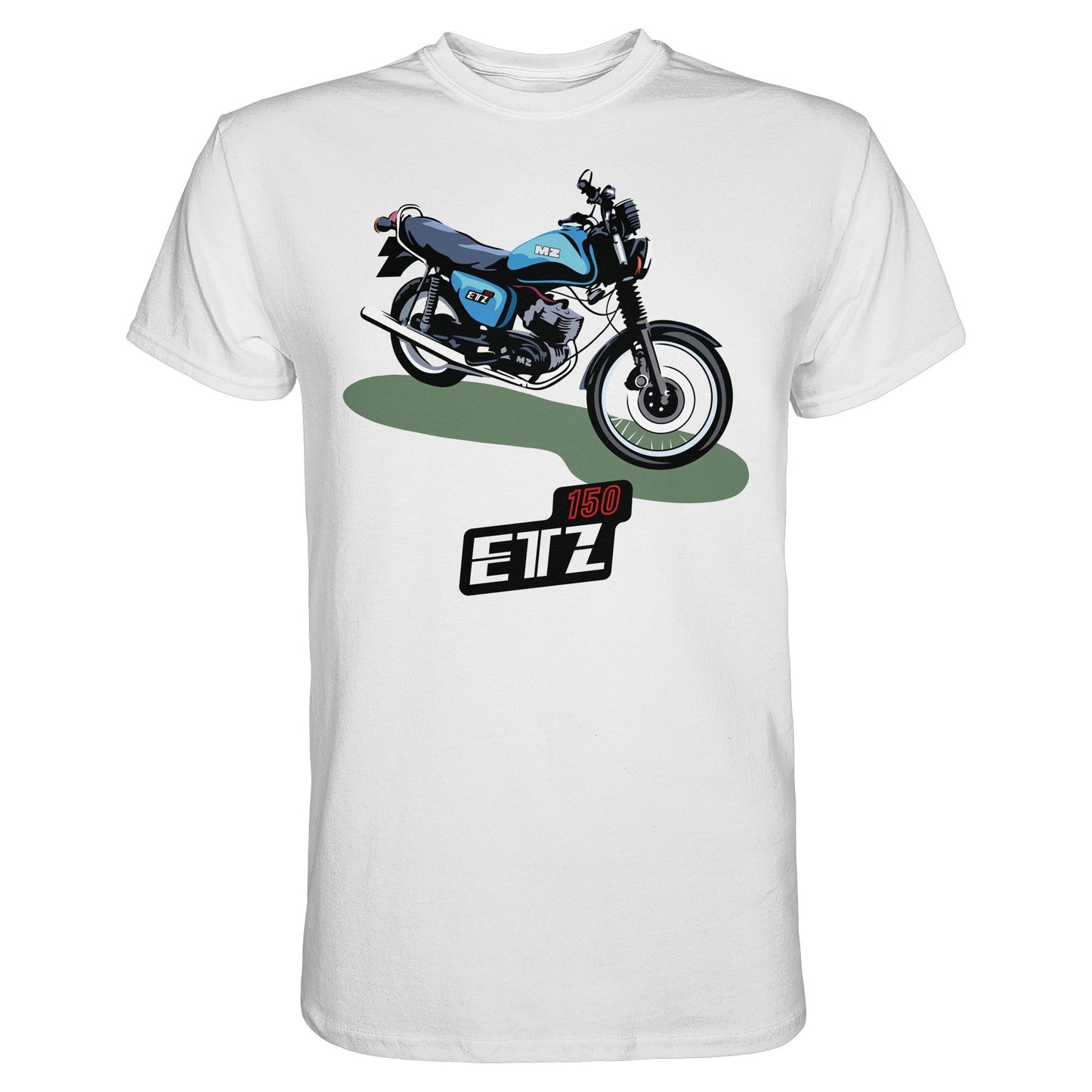 DDR Ostalgie Shirt Unisex • MZ ETZ 150 BLAU (ORIGINAL DDR-PLAKAT)