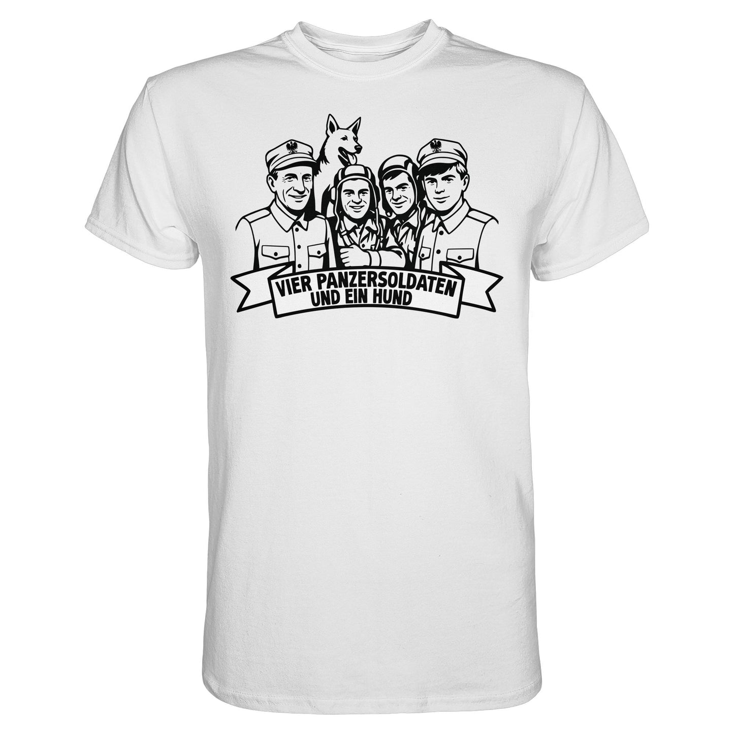 DDR Ostalgie Shirt Unisex • VIER PANZERSOLDATEN UND EIN HUND