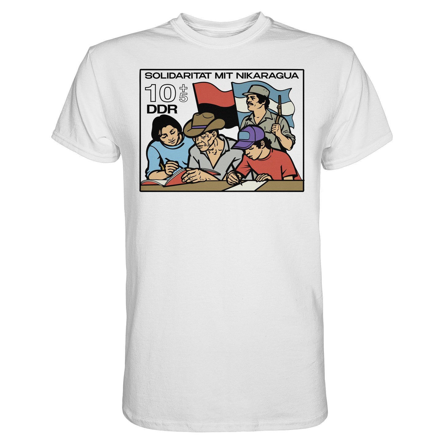 DDR Ostalgie Shirt Unisex • SOLIDARITÄT MIT NIKARAGUA (DDR-BRIEFMARKE)