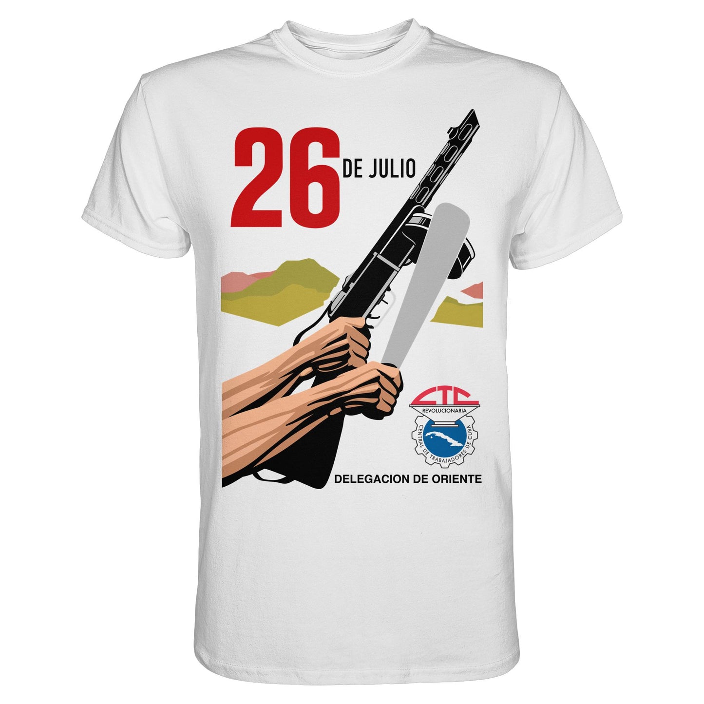 DDR Ostalgie Shirt Unisex • BEWEGUNG DES 26. JULI, KUBA (ORIGINAL POSTER)