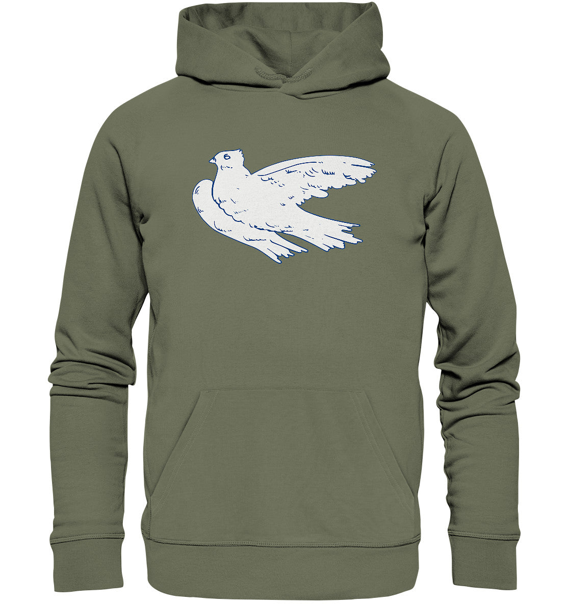 DDR Ostalgie Kapuze / Organic Hoodie Unisex • DDR - KLEINE WEISSE FRIEDENSTAUBE
