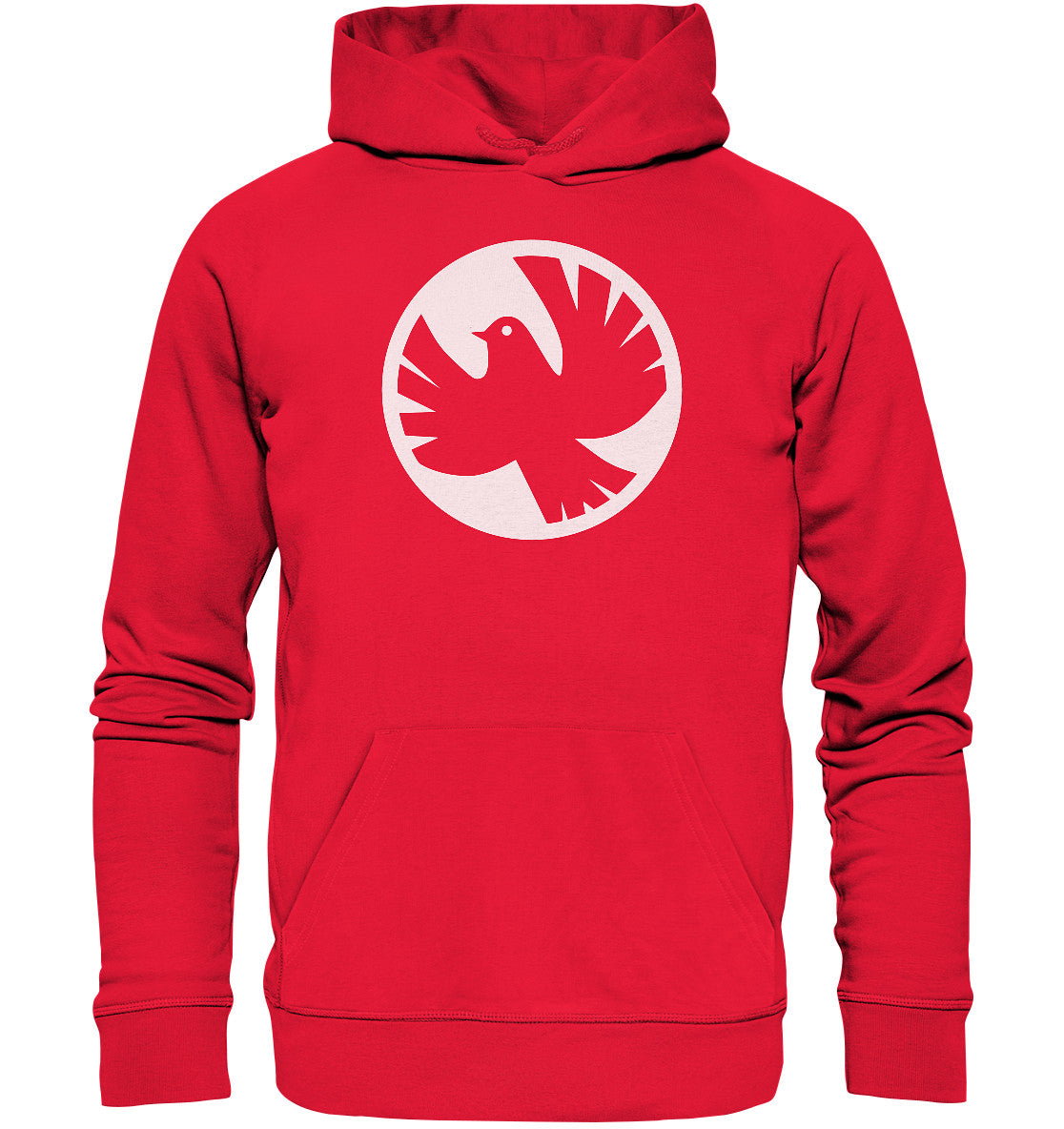 DDR Ostalgie Kapuze / Organic Hoodie Unisex • ROCK FÜR DEN FRIEDEN - TAUBE