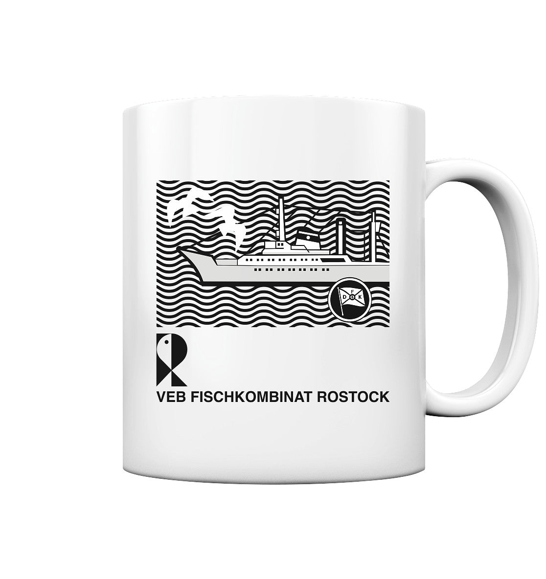 DDR Ostalgie Tasse • VEB FISCHKOMBINAT ROSTOCK