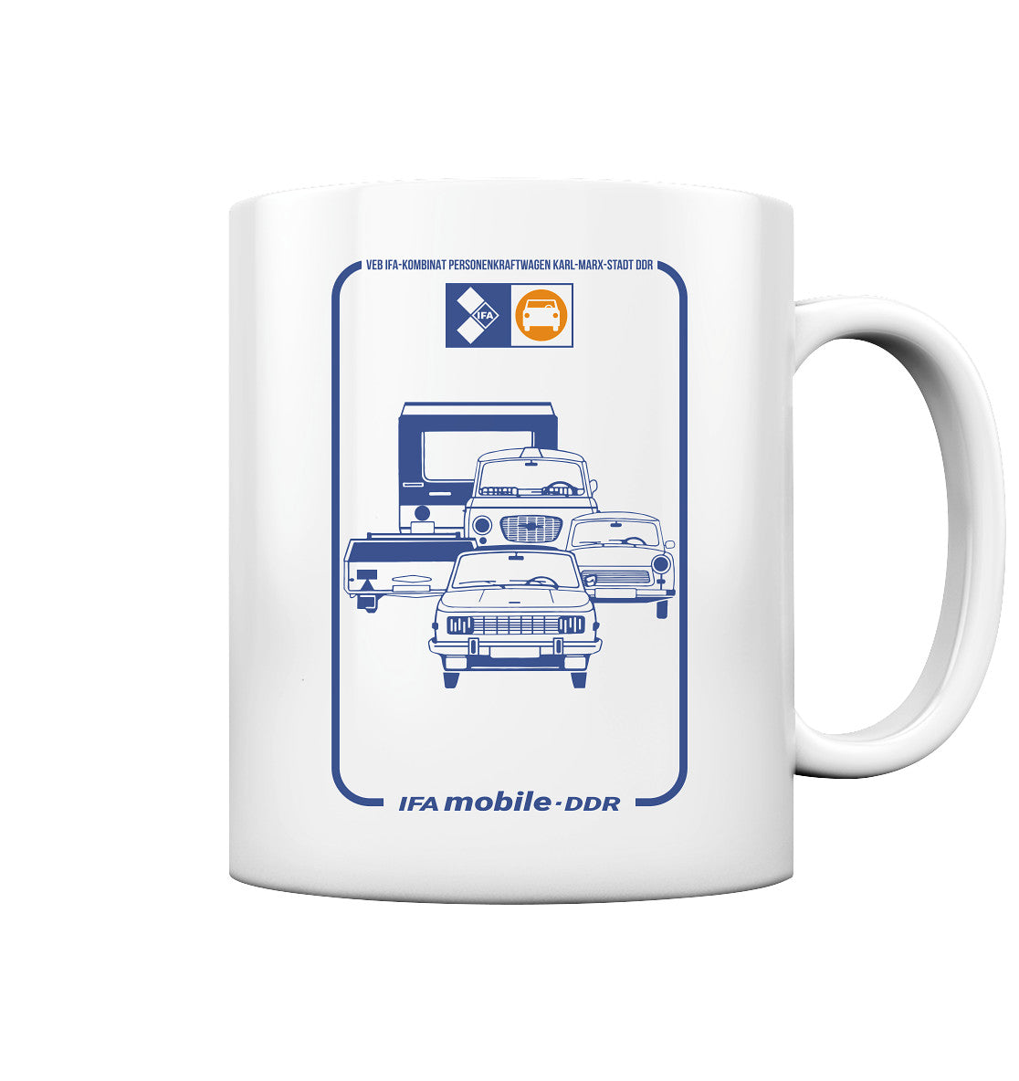 DDR Ostalgie Tasse • VEB IFA-KOMBINAT PKW KARL-MARX-STADT