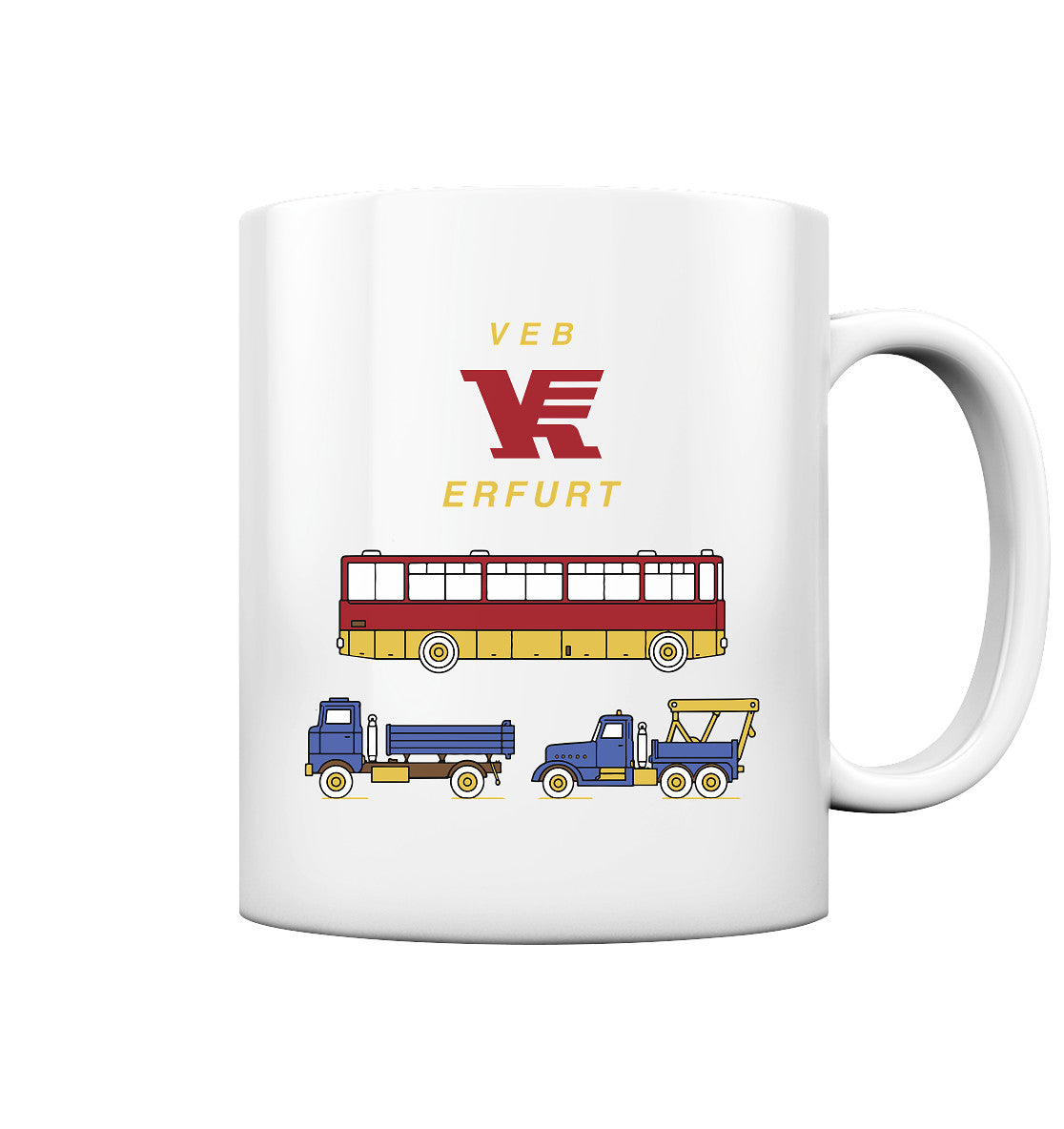 DDR Ostalgie Tasse • VEB VERKEHRSKOMBINAT ERFURT