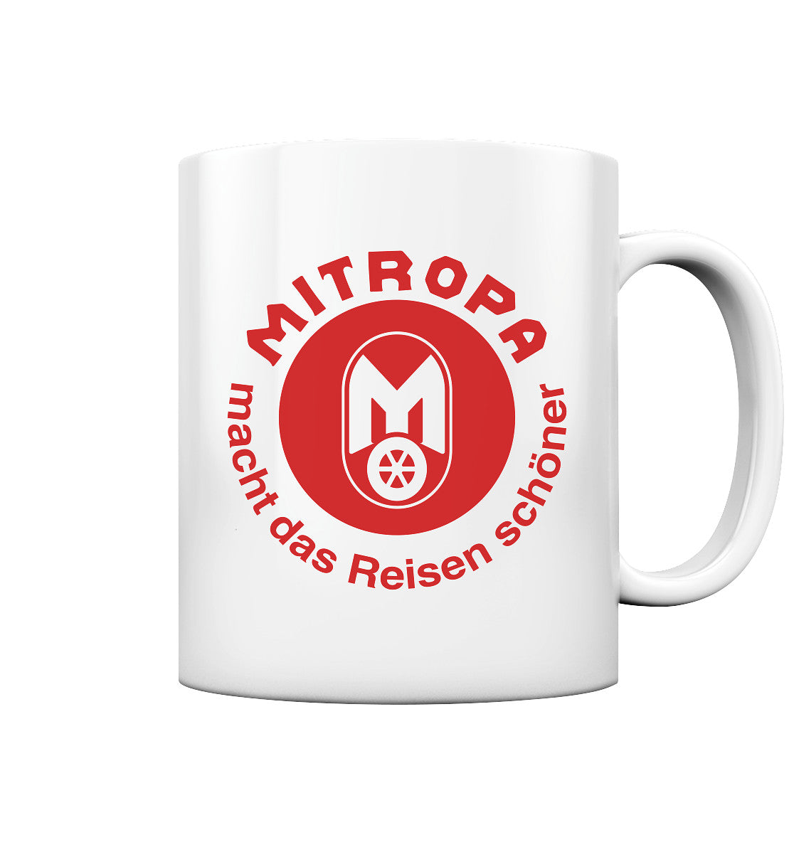 DDR Ostalgie Tasse • MITROPA MACHT DAS REISEN SCHÖNER - dunkel