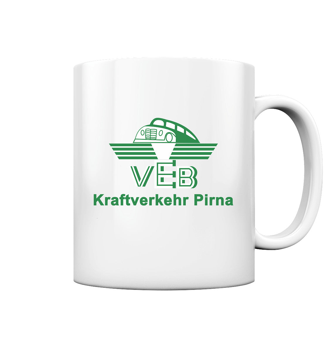 DDR Ostalgie Tasse • VEB KRAFTVERKEHR PIRNA