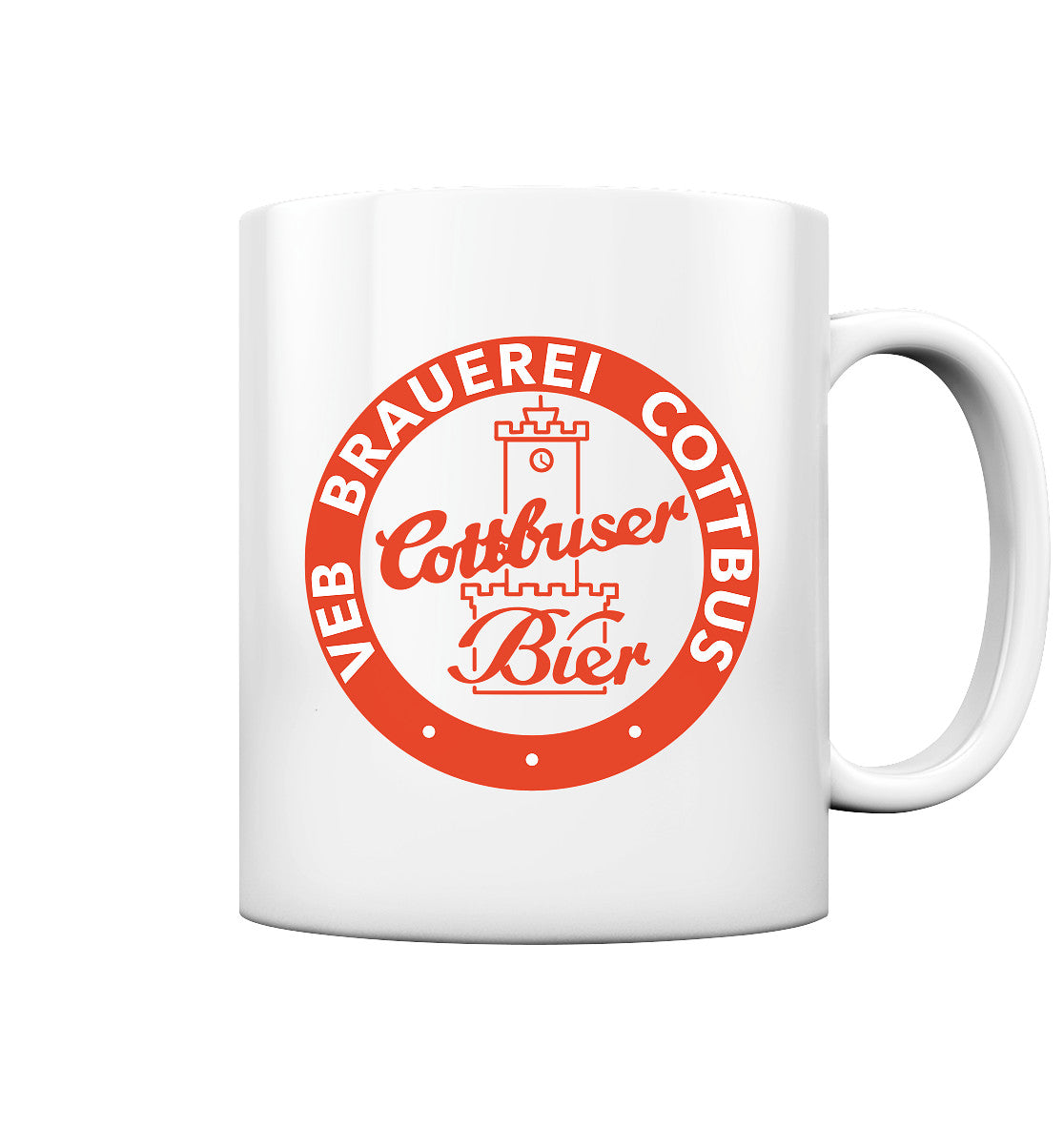 DDR Ostalgie Tasse • VEB BRAUEREI COTTBUS