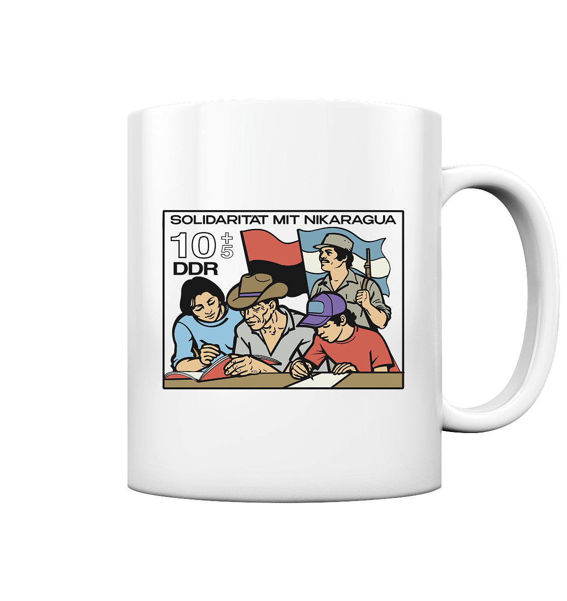 DDR Ostalgie Tasse • SOLIDARITÄT MIT NIKARAGUA (DDR-BRIEFMARKE)