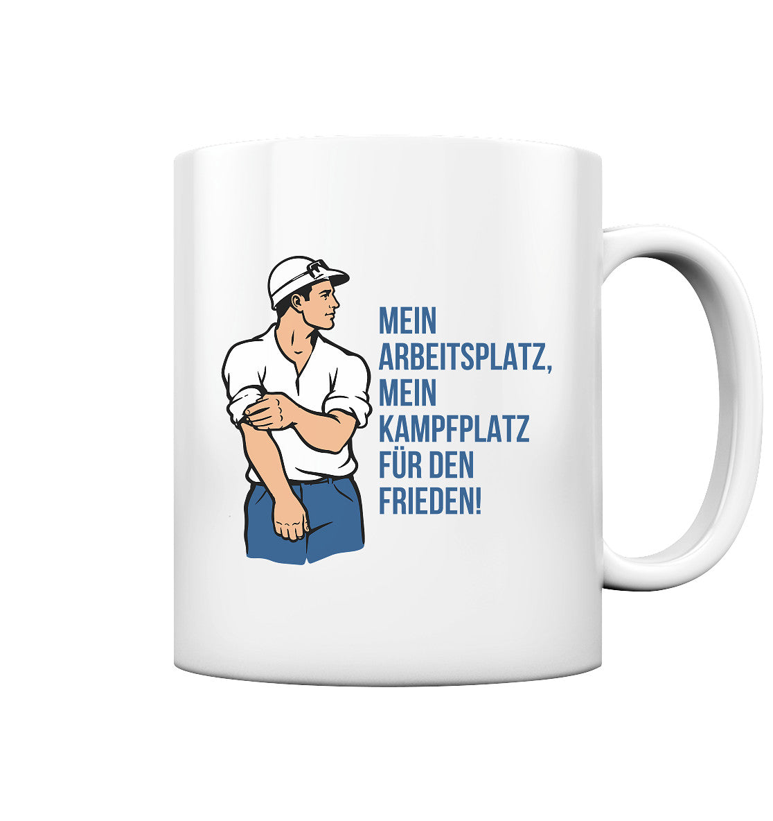 DDR Ostalgie Tasse • MEIN ARBEITSPLATZ, MEIN KAMPFPLATZ FÜR DEN FRIEDEN!