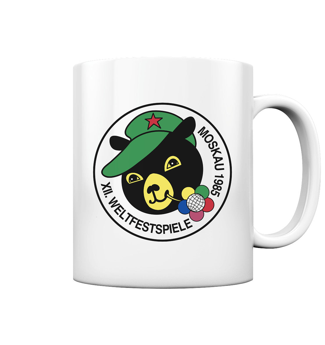 DDR Ostalgie Tasse • WELTFESTSPIELE, MOSKAU 1985