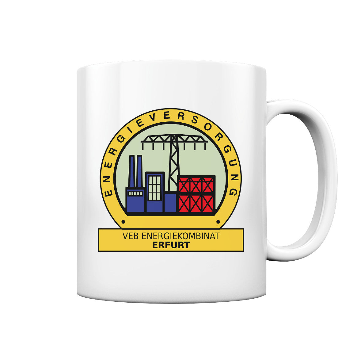 DDR Ostalgie Tasse • VEB ENERGIEKOMBINAT ERFURT