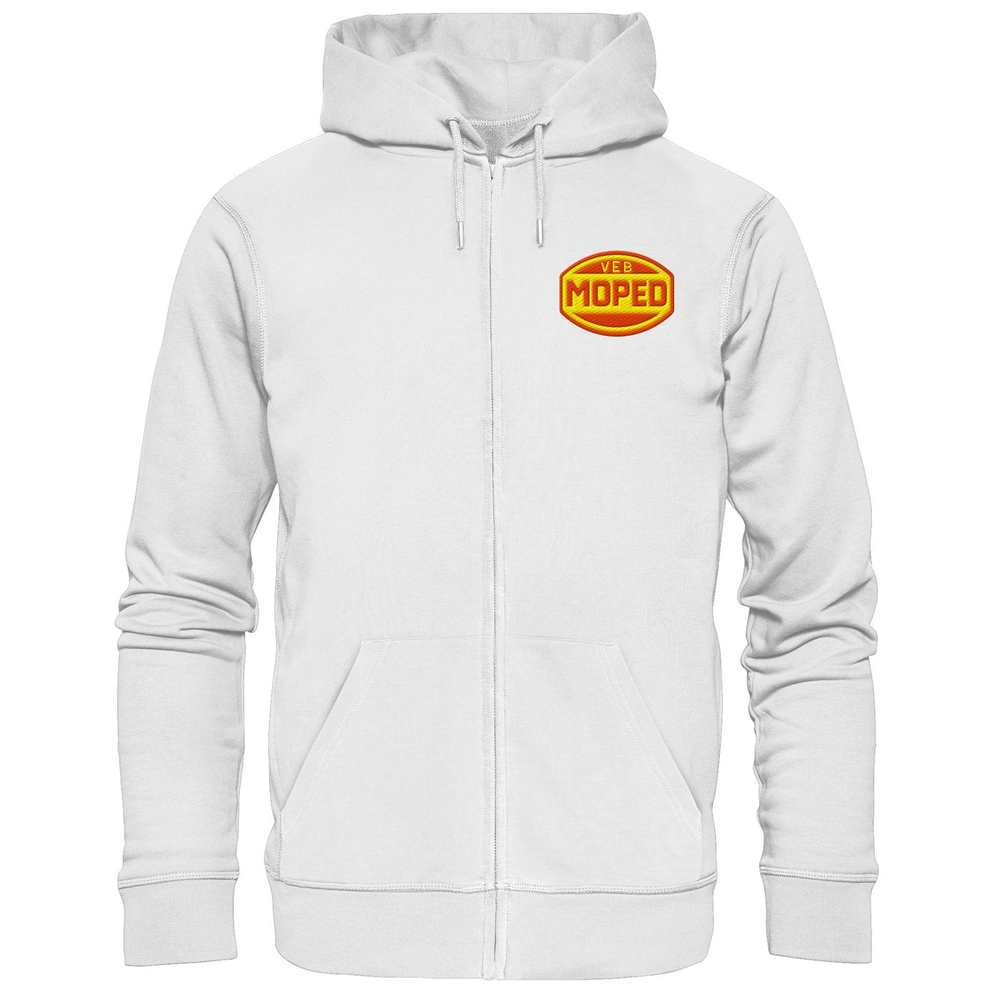 DDR Ostalgie Kapuze / Zipper Hoodie bestickt • VEB MOPED