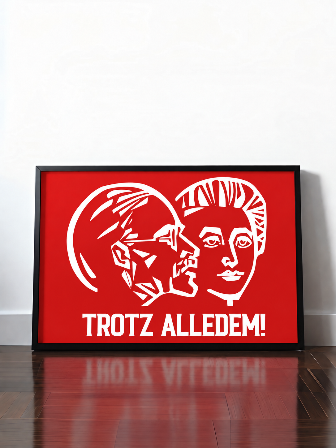 Historisches DDR Poster (A4 | A3 | A2 | A1) • WALTER WOMACKA - TROTZ ALLEDEM (STAATSRATSGEBÄUDE, Aus der Geschichte der Deutschen Arbeiterbewegung, 1964)
