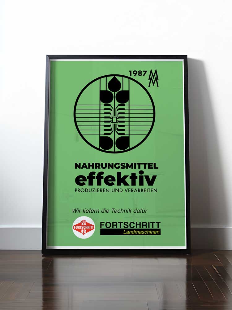 HISTORISCHES POSTER (A4 | A3 | A2 | A1) • FORTSCHRITT LANDMASCHINEN - MESSE LEIPZIG 1987