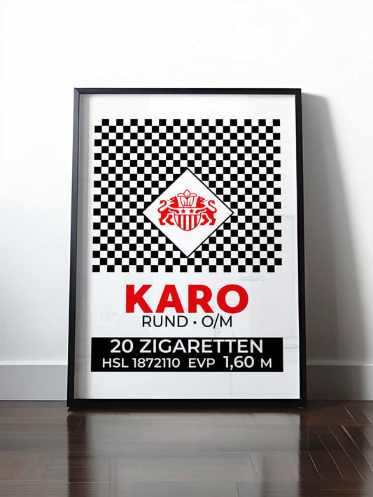 Historisches DDR Poster (A4 | A3 | A2 | A1) • KARO ZIGARETTEN