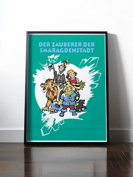 Historisches DDR Poster (A4 | A3 | A2 | A1) • WOLKOW - DER ZAUBERER DER SMARAGDENSTADT