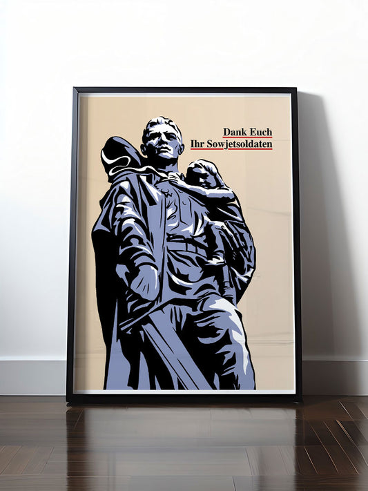 Historisches DDR Poster (A4 | A3 | A2 | A1) • DANK EUCH IHR SOWJETSOLDATEN (DDR ORIGINAL-PLAKAT)