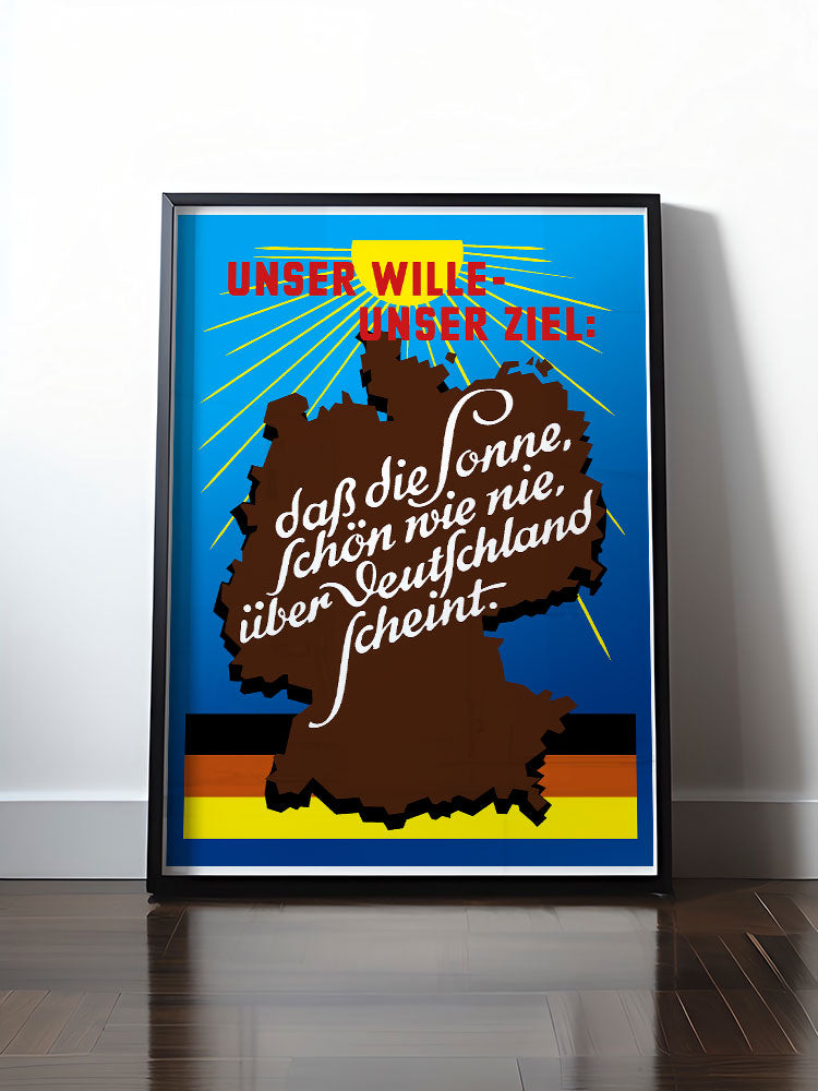 Historisches DDR Poster (A4 | A3 | A2 | A1) • DASS DIE SONNE SCHÖN WIE NIE, ÜBER DEUTSCHLAND SCHEINT - ORIGINAL DDR-PLAKAT