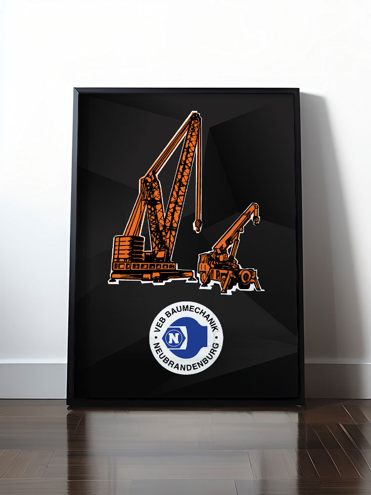 Historisches DDR Poster (A4 | A3 | A2 | A1) • VEB BAUMECHANIK NEUBRANDENBURG