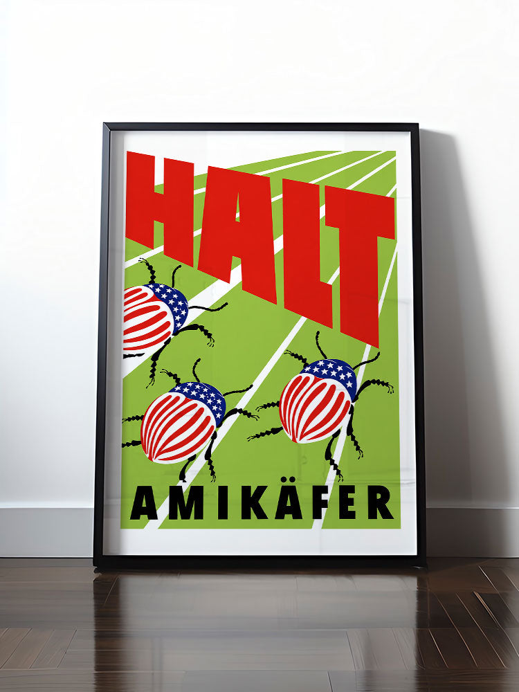 Historisches DDR Poster (A4 | A3 | A2 | A1) • HALT - AMIKÄFER