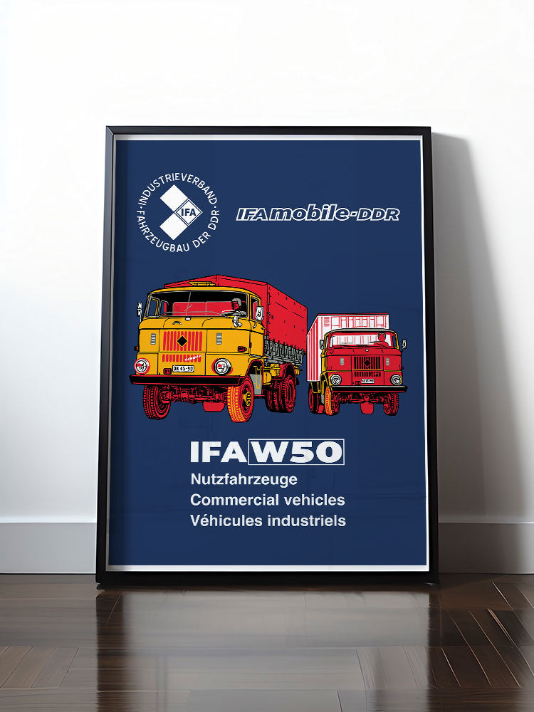Historisches DDR Poster (A4 | A3 | A2 | A1) • IFA W50