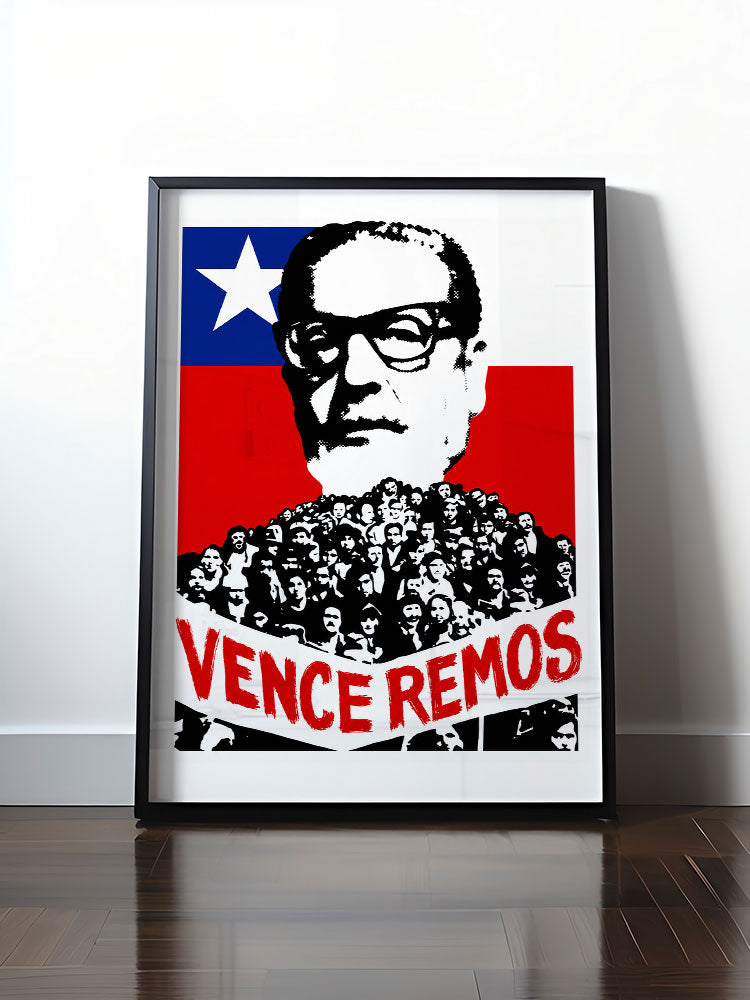 Historisches DDR Poster (A4 | A3 | A2 | A1) • ALLENDE - CHILE - VENCEREMOS