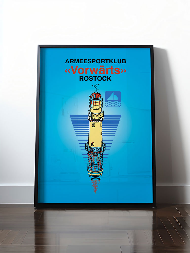 Historisches DDR Poster (A4 | A3 | A2 | A1) • ARMEESPORTKLUB ROSTOCK