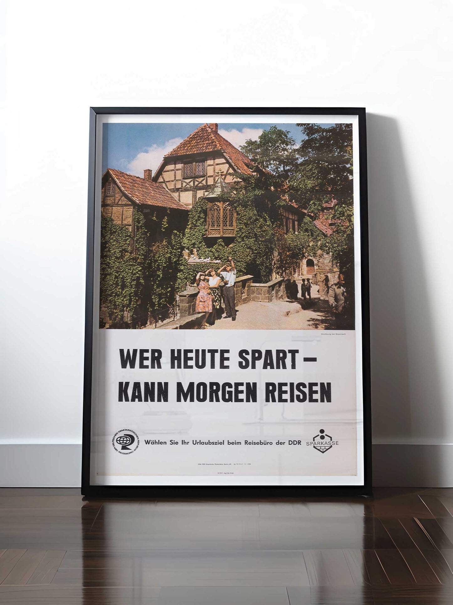 Historisches DDR Poster (A4 | A3 | A2 | A1) • WER HEUTE SPART - KANN MORGEN REISEN