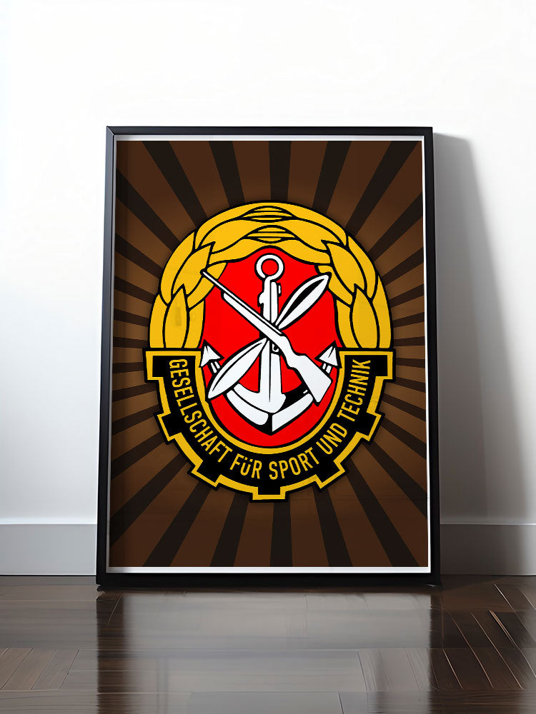 Historisches DDR Poster (A4 | A3 | A2 | A1) • GST - GESELLSCHAFT FÜR SPORT UND TECHNIK