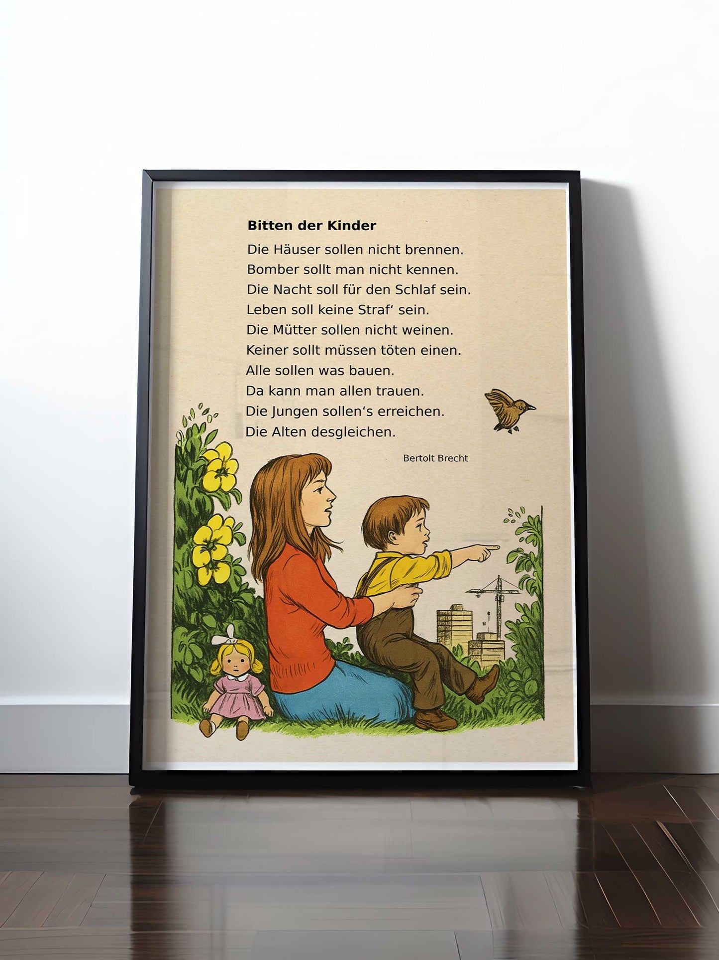 Historisches DDR Poster (A4 | A3 | A2 | A1) • BITTEN DER KINDER (DDR-FIBEL)