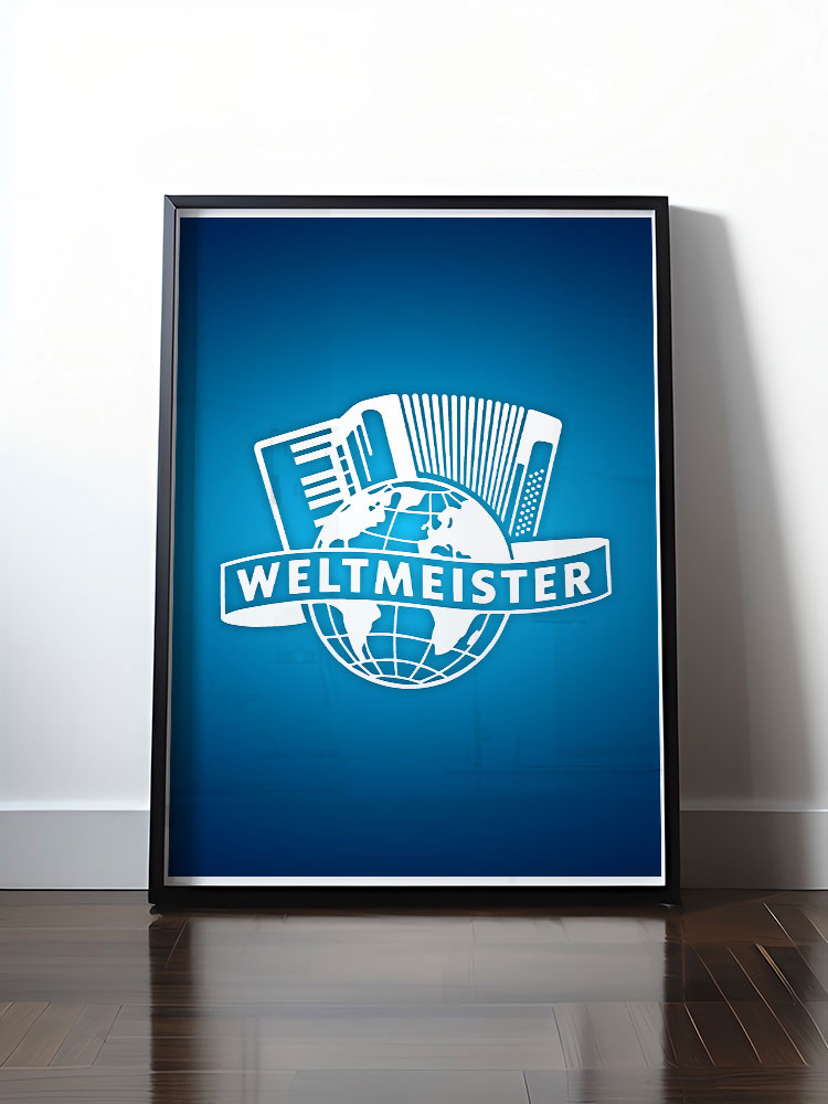 Historisches DDR Poster (A4 | A3 | A2 | A1) • WELTMEISTER AKKORDEON KLINGENTHAL
