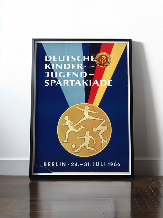 Historisches DDR Poster (A4 | A3 | A2 | A1) • DDR: SPARTAKIADE 1966