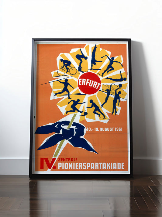 Historisches DDR Poster (A4 | A3 | A2 | A1) • DDR: 9. SPARTAKIADE