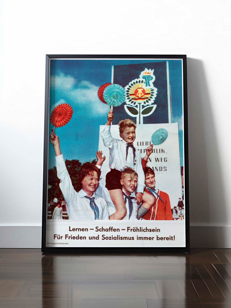 Historisches DDR Poster (A4 | A3 | A2 | A1) • FÜR FRIEDEN UND SOZIALISMUS IMMER BEREIT!