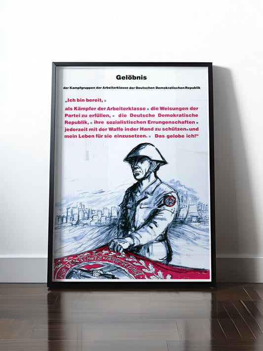 Historisches DDR Poster (A4 | A3 | A2 | A1) • DDR: NVA-GELÖBNIS