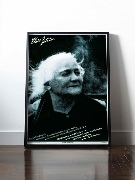 Historisches DDR Poster (A4 | A3 | A2 | A1) • WER DEN FRIEDEN WILL - CLARA ZETKIN