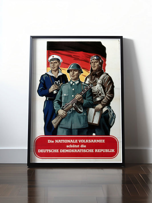 Historisches DDR Poster (A4 | A3 | A2 | A1) • DDR: NATIONALE VOLKSARMEE