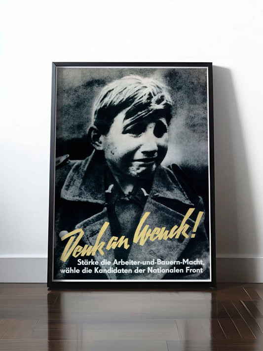 Historisches DDR Poster (A4 | A3 | A2 | A1) • DENK AN WENCK! STÄRKE DIE ARBEITER-UND-BAUERN-MACHT