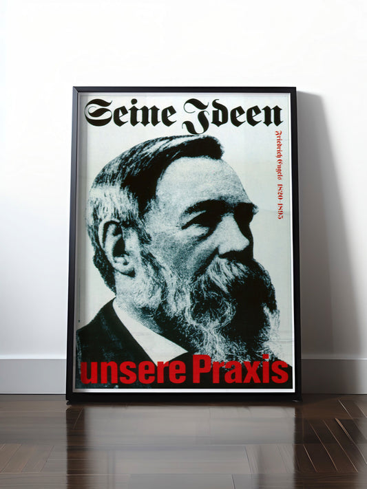 Historisches DDR Poster (A4 | A3 | A2 | A1) • DDR: FRIEDRICH ENGELS