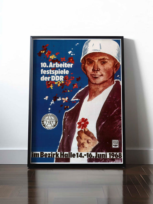 Historisches DDR Poster (A4 | A3 | A2 | A1) • 10. ARBEITERFESTSPIELE DER DDR 1968