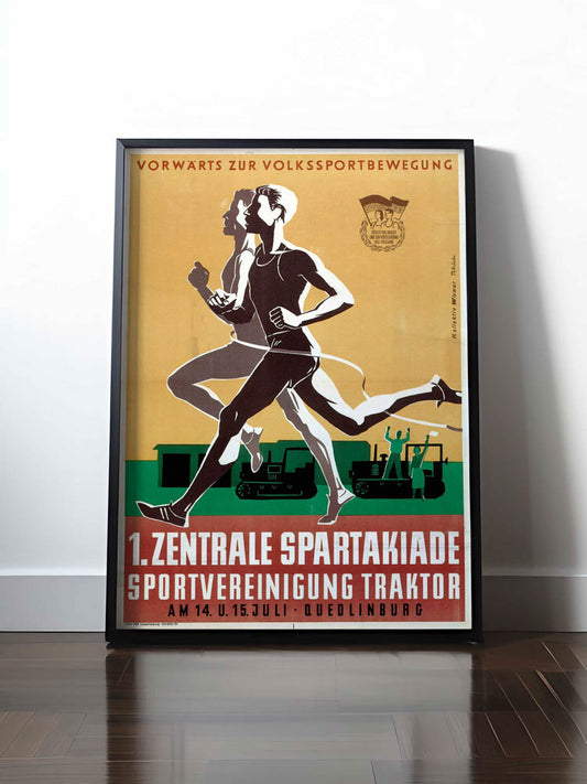Historisches DDR Poster (A4 | A3 | A2 | A1) • 1. ZENTRALE SPARTAKIADE